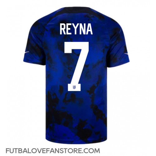 Spojené štáty Giovanni Reyna #7 Vonkajší futbalový dres MS 2022 Krátky Rukáv